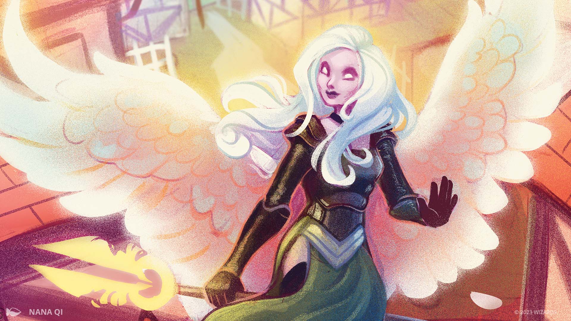 Archangel Avacyn artwork by Nana Qi for the Secret Lair Drop, From Cute to Brute