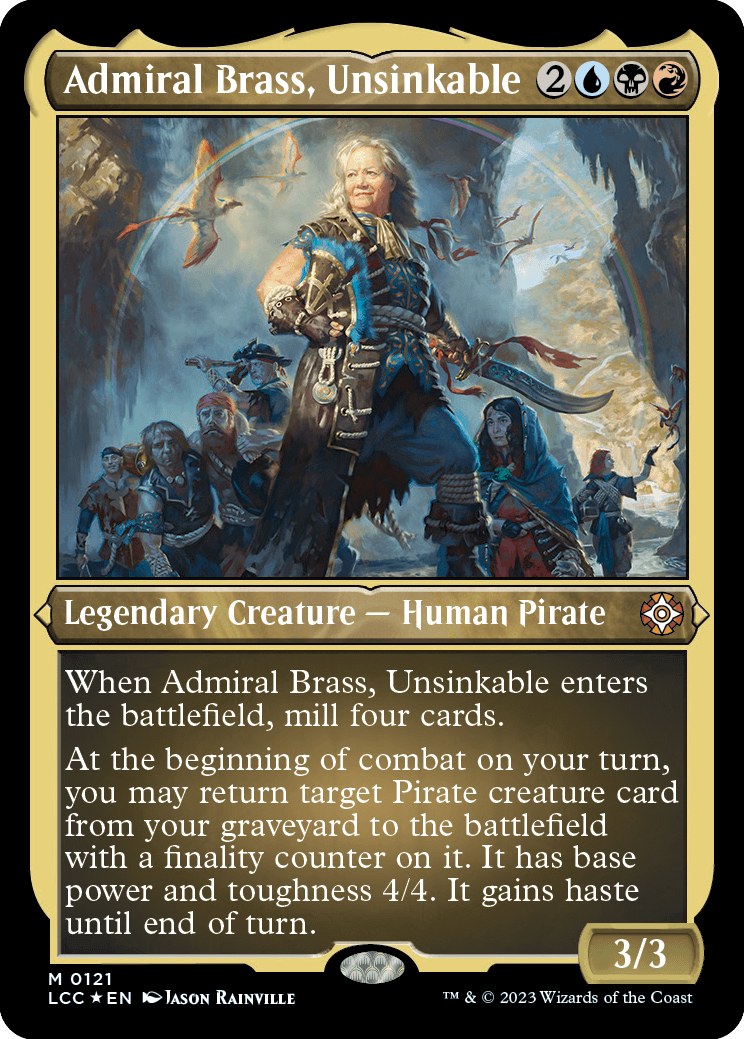 Admiral Brass, Unsinkable (Foil-Etched Display Commander)