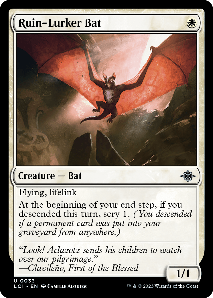 《遺跡潜みのコウモリ/Ruin-Lurker Bat》 [LCI]