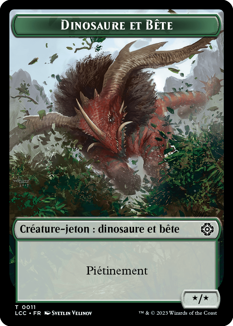 Jeton Dinosaure et Bête