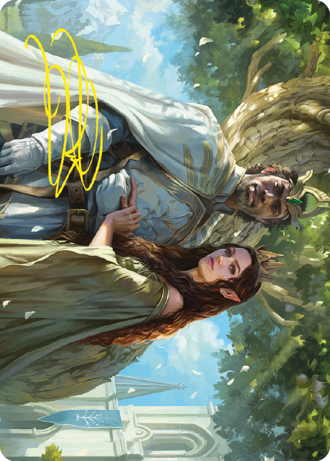 Carta de arte Aragorn y Arwen, desposados 33/81