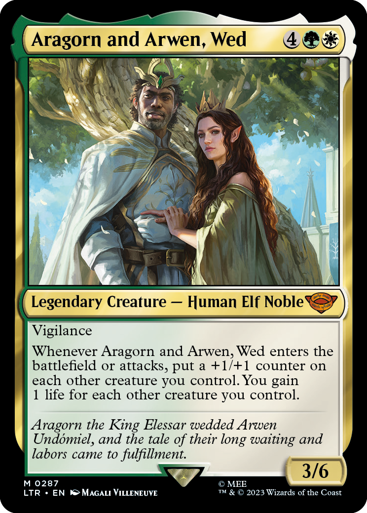 Traditional Foil Aragorn and Arwen, Wed