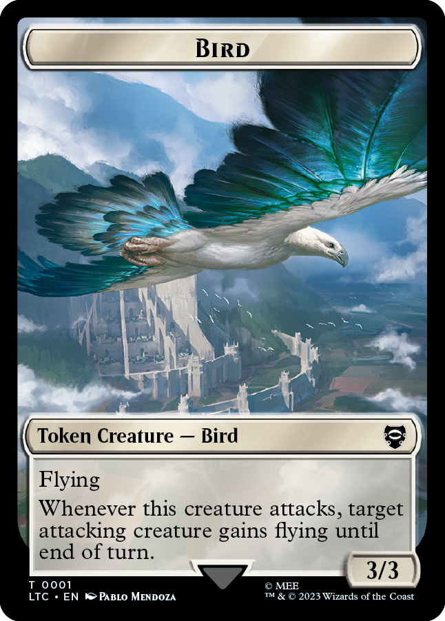 Bird (white 3/3) token