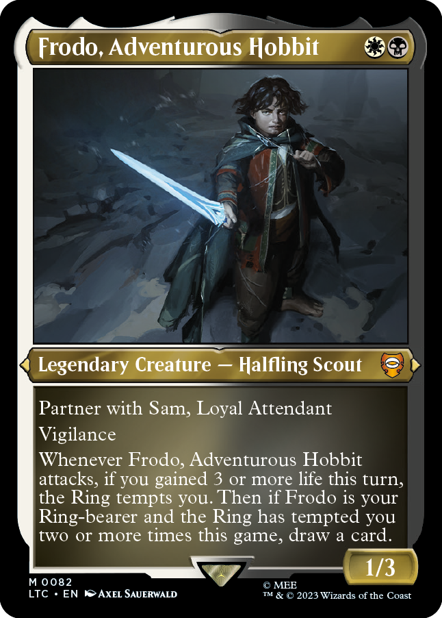 Foil-Etched Frodo, Adventurous Hobbit Display Commander