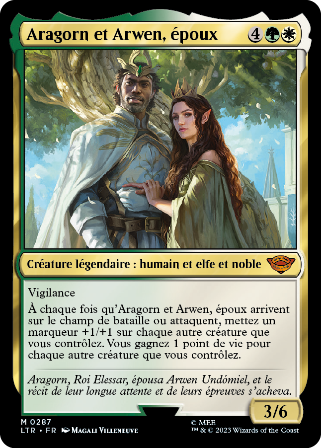 Aragorn et Arwen, époux Premium traditionnel