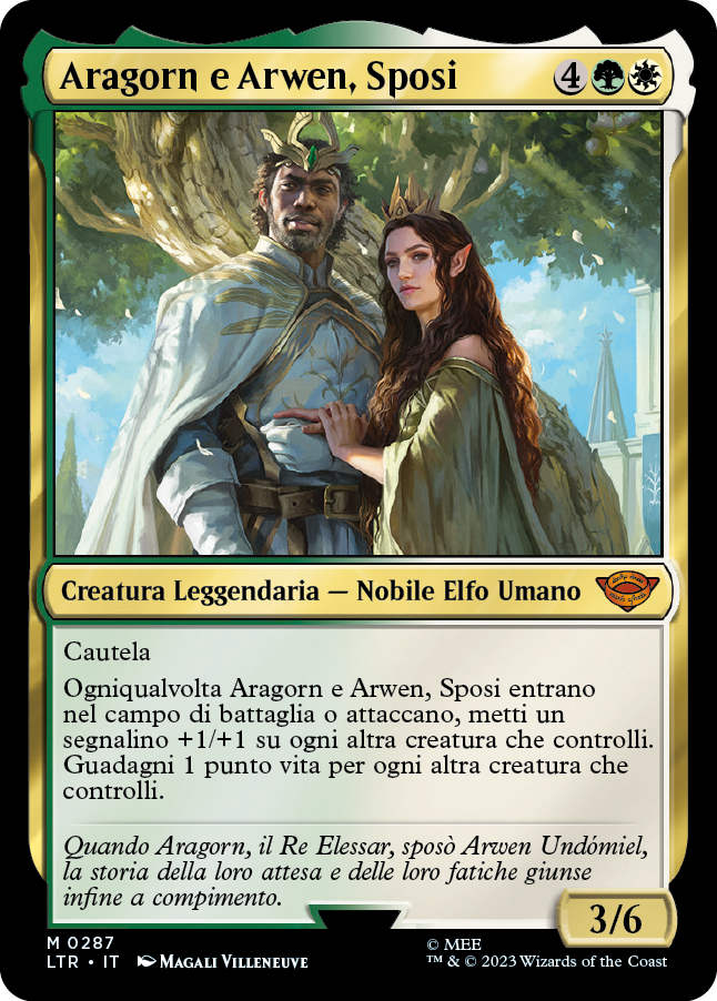 Aragorn and Arwen, Wed foil