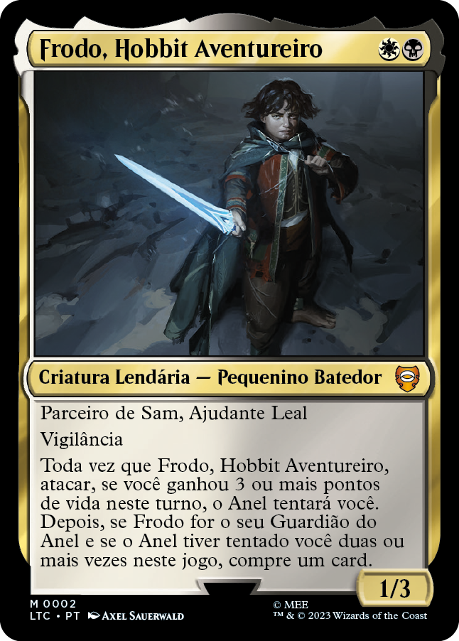Frodo, Hobbit Aventureiro, metalizado tradicional