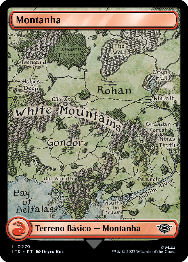 Terreno de mapa de montanha