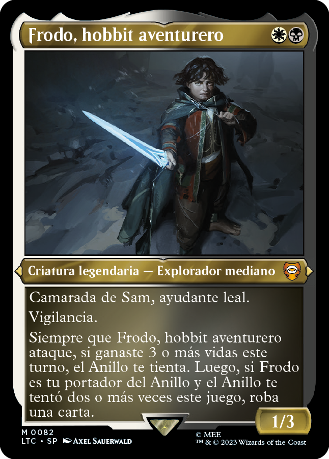 Comandante especial Frodo, hobbit aventurero foil grabado