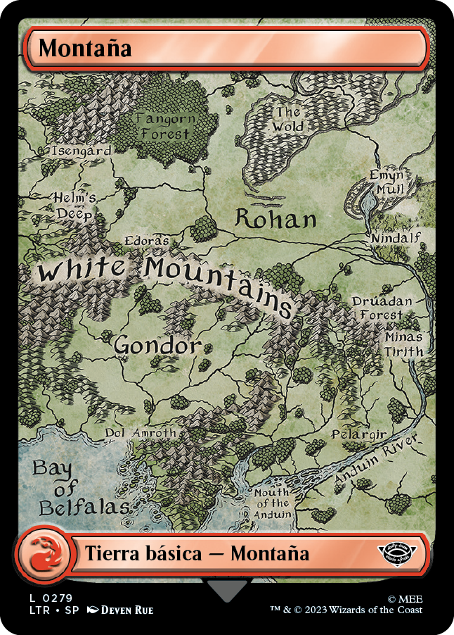 Tierra de mapa de Montaña