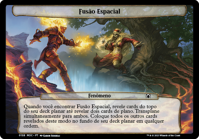 Card de fenômeno Fusão Espacial