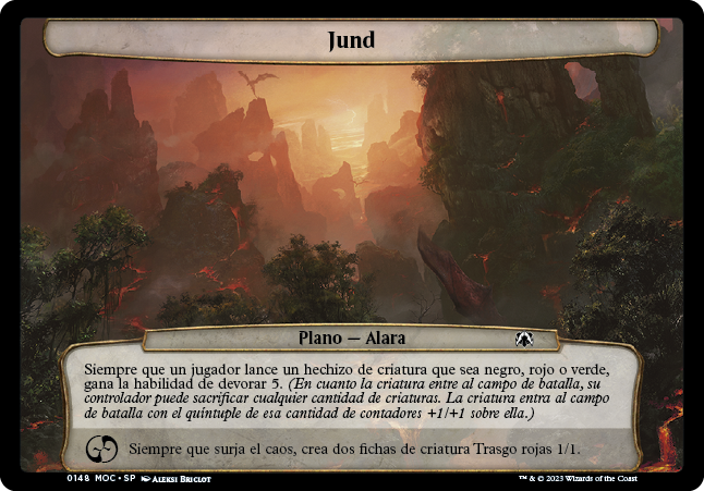 Carta del plano de Jund