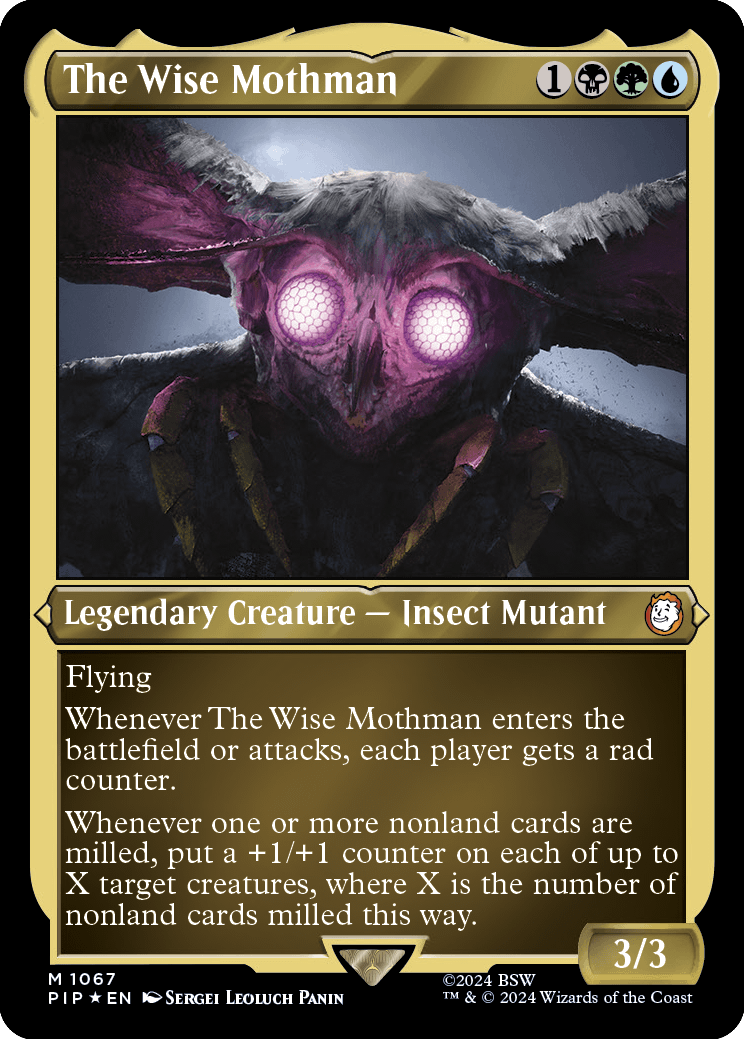 The Wise Mothman (foil-etched display commander)