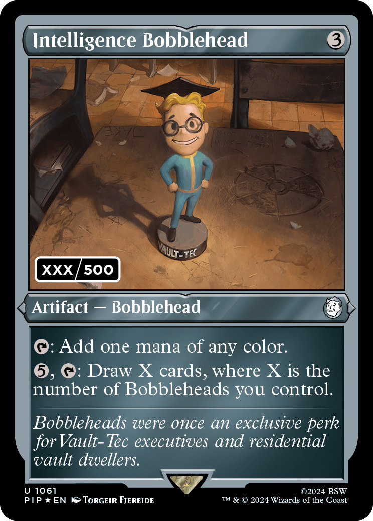 Intelligence Bobblehead (Serialized Double Rainbow Foil)