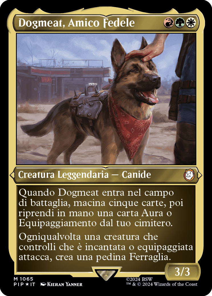 Dogmeat, Amico Fedele (comandante foil in rilievo da copertina)