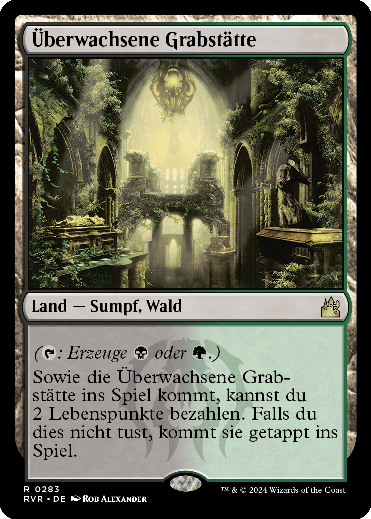 Überwachsene Grabstätte