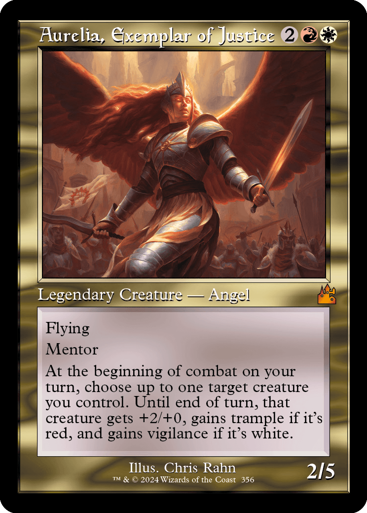 Aurelia, Exemplar of Justice retro frame