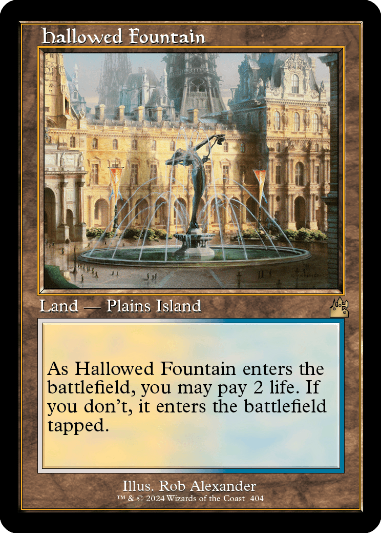 Hallowed Fountain retro frame