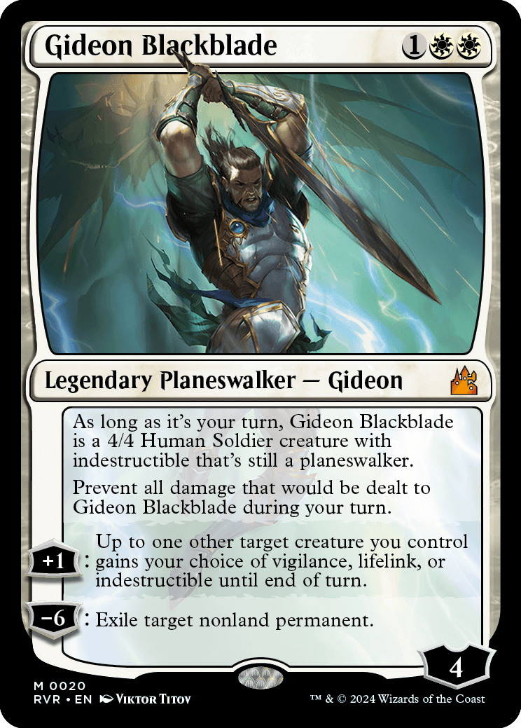《黒き剣のギデオン/Gideon Blackblade》 [RVR]