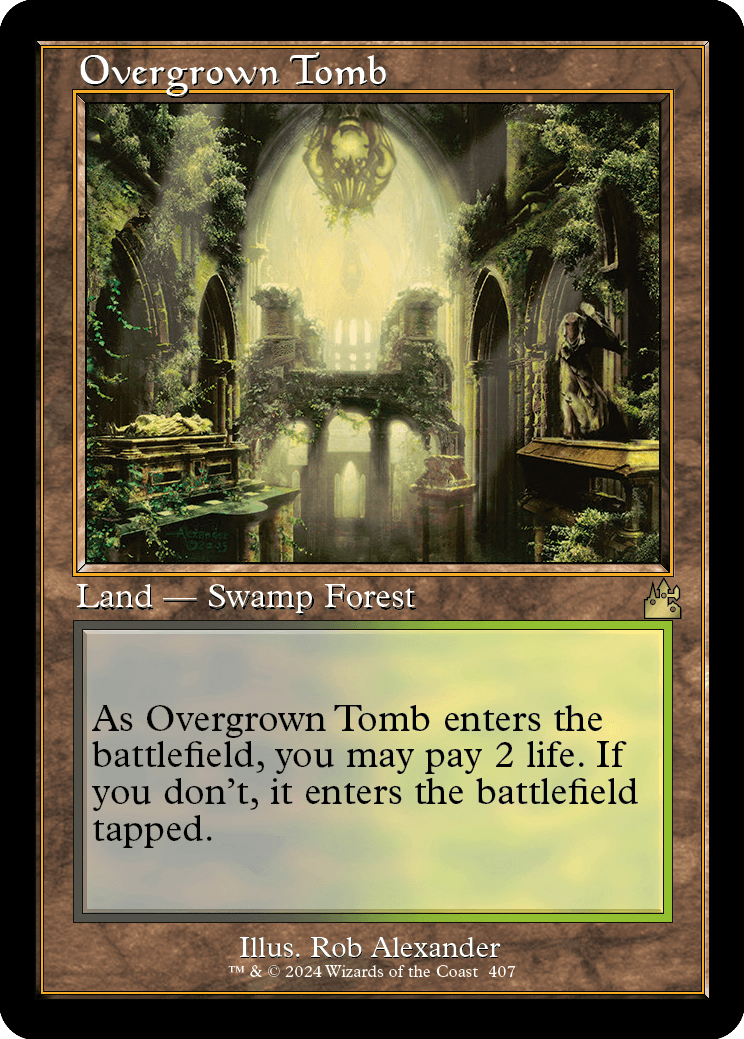 Overgrown Tomb retro frame