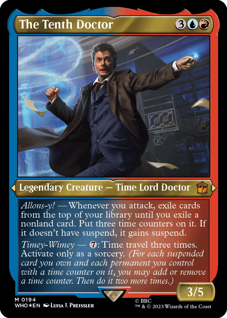 The Tenth Doctor (comandante de exibição metalizado gravado)