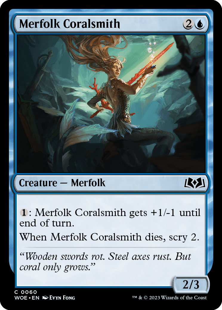 《マーフォークの珊瑚鍛冶/Merfolk Coralsmith》 [WOE]