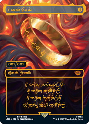 Serialized 001/001 The One Ring/Sol Ring