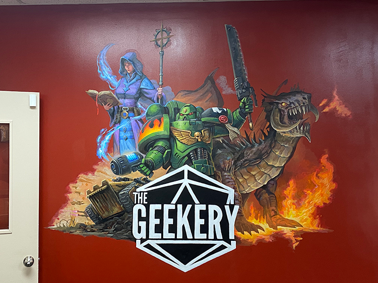The Geekery mural, after