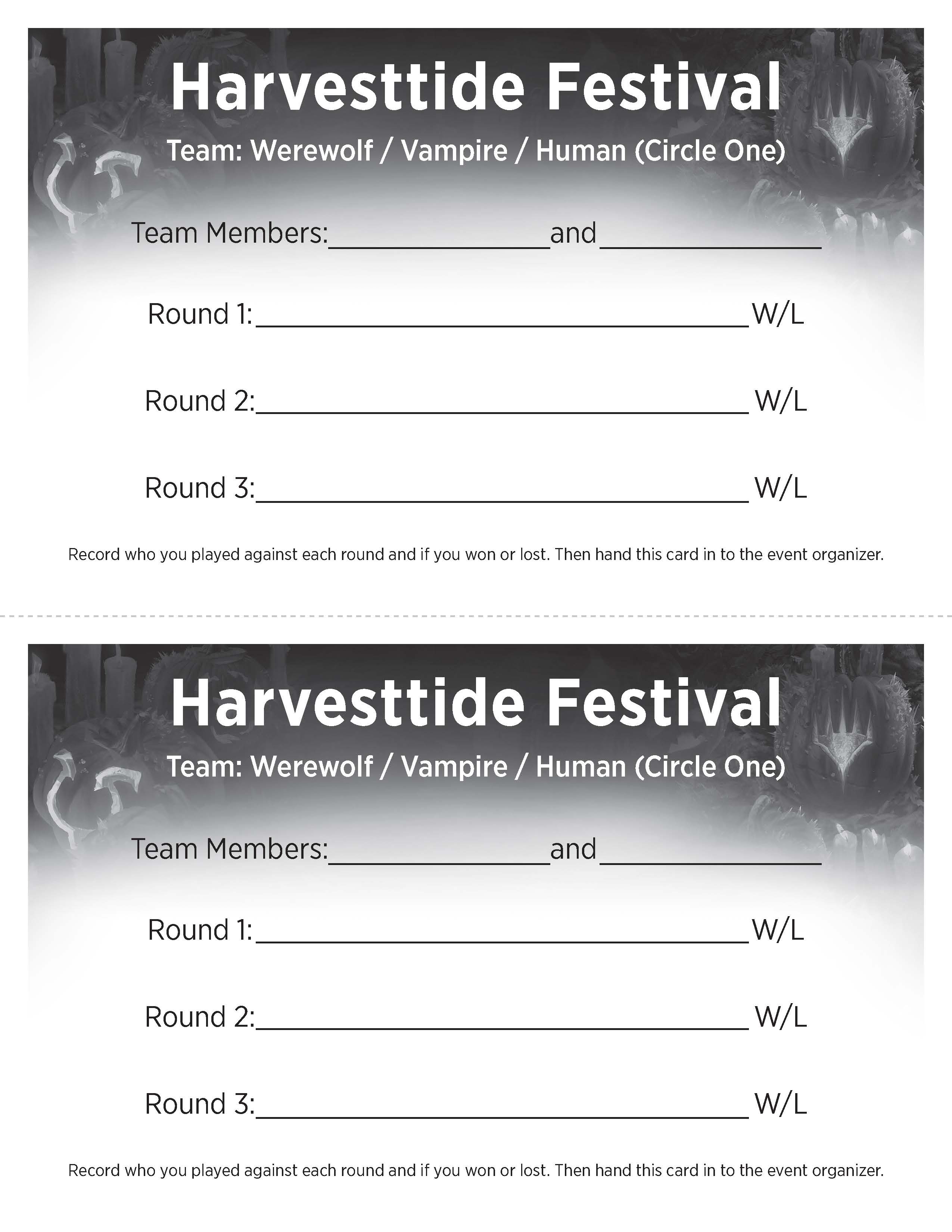 Harvesttide Festival dance match card