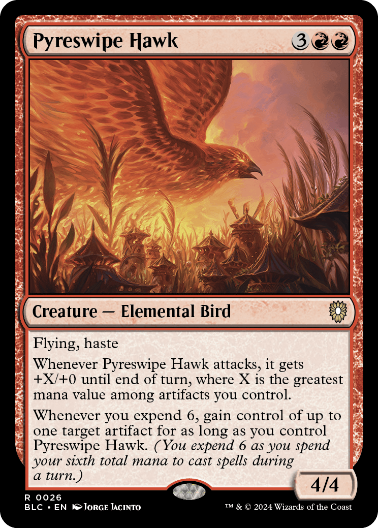 《火掻き鷹/Pyreswipe Hawk》 [BLC]