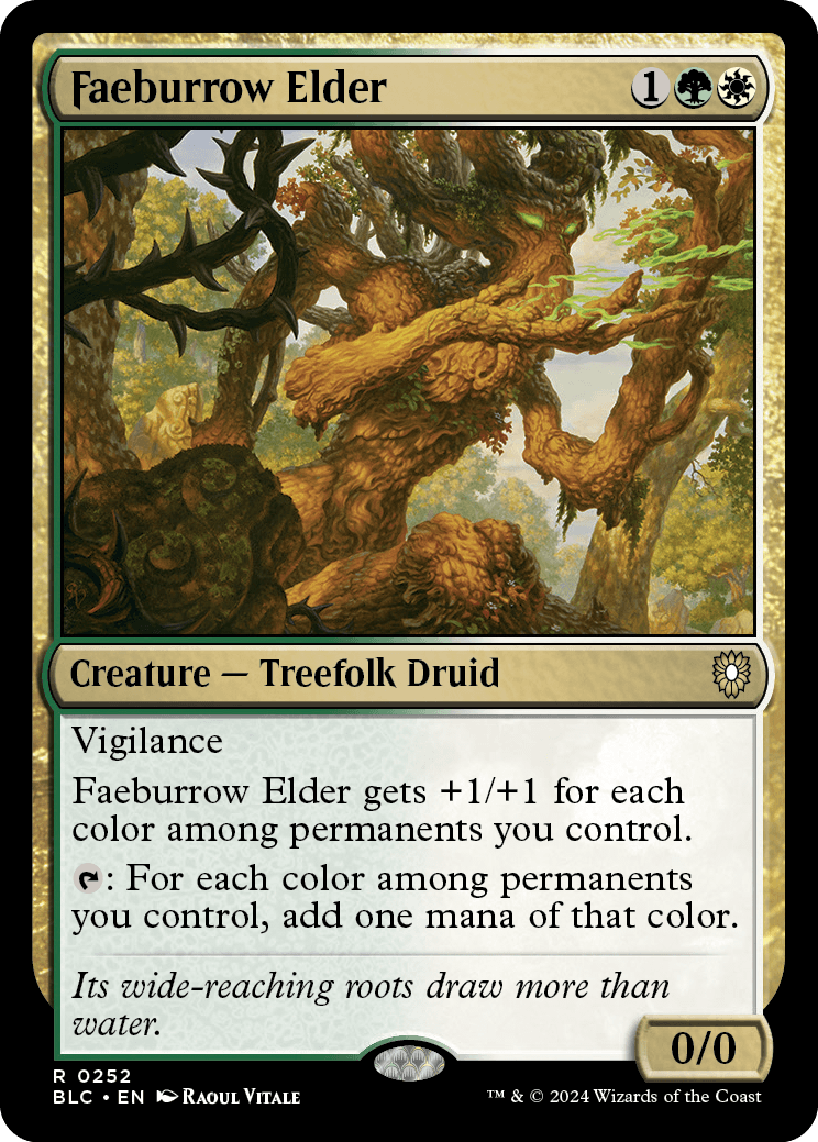 《フェイ庄の古老/Faeburrow Elder》 [BLC]