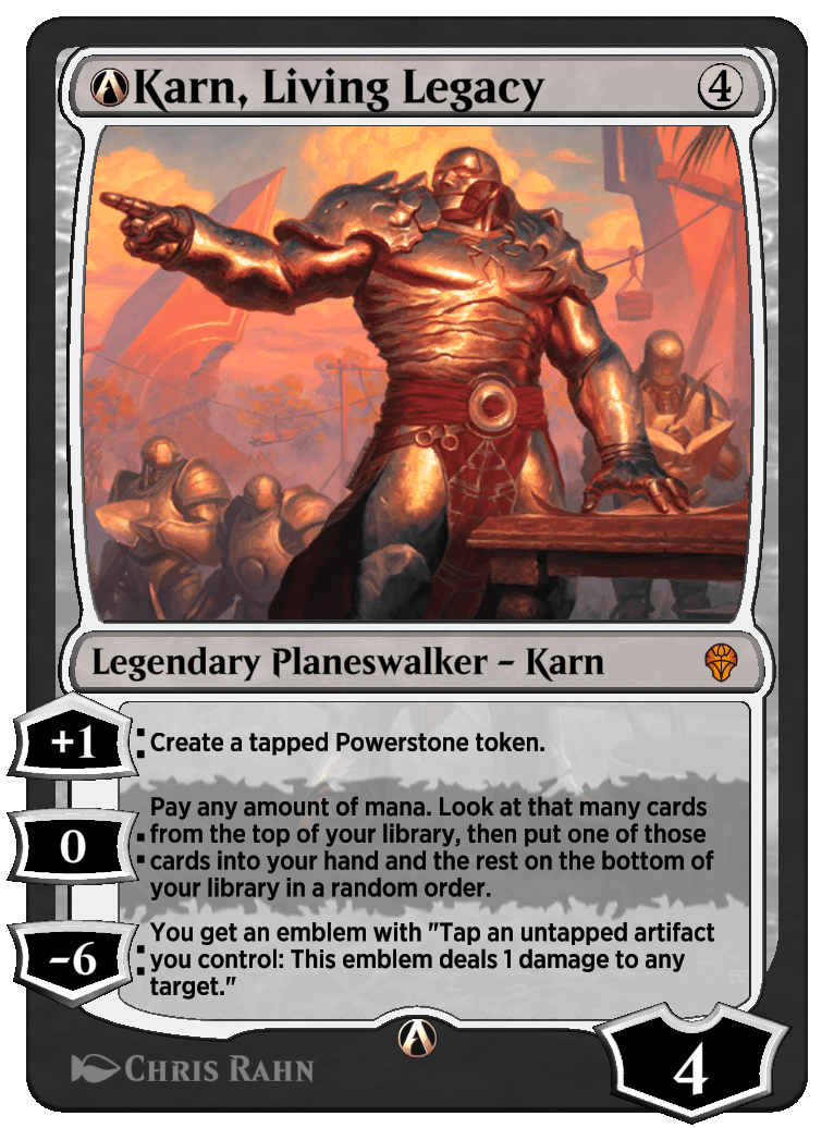 Karn, Living Legacy rebalanced Alchemy card
