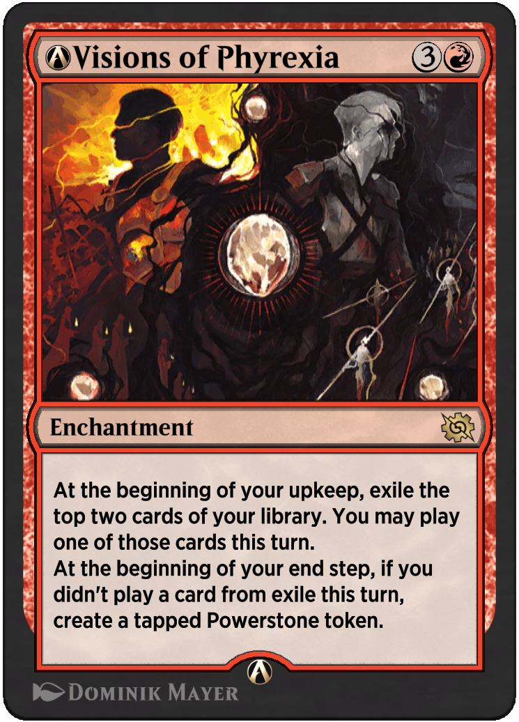 Visions of Phyrexia rebalanced Alchemy card