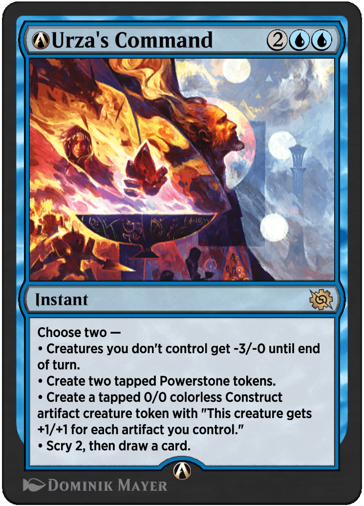 Urza's Command rebalanced Alchemy card