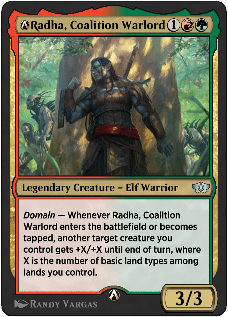 Radha, Coalition Warlord rebalanced Alchemy card