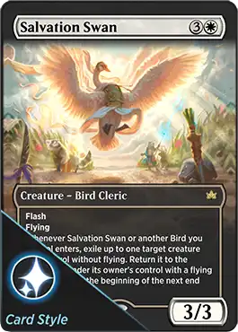 Salvation Swan card style