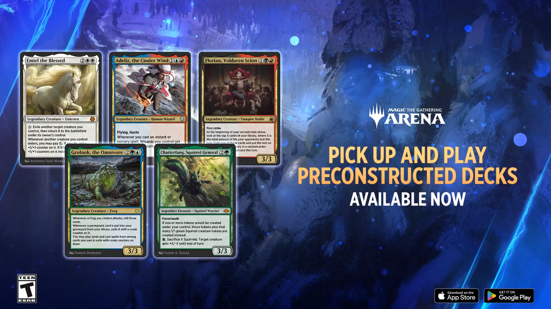 Pick up and play preconstructed decks, available now