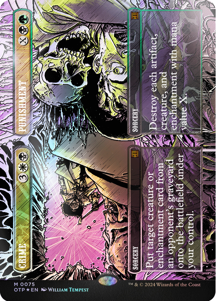Crime // Punishment in Breaking News textured foil treatment
