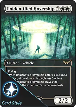 Unidentified Hovership Ranked Season Duskmourn: House of Horror card style reward