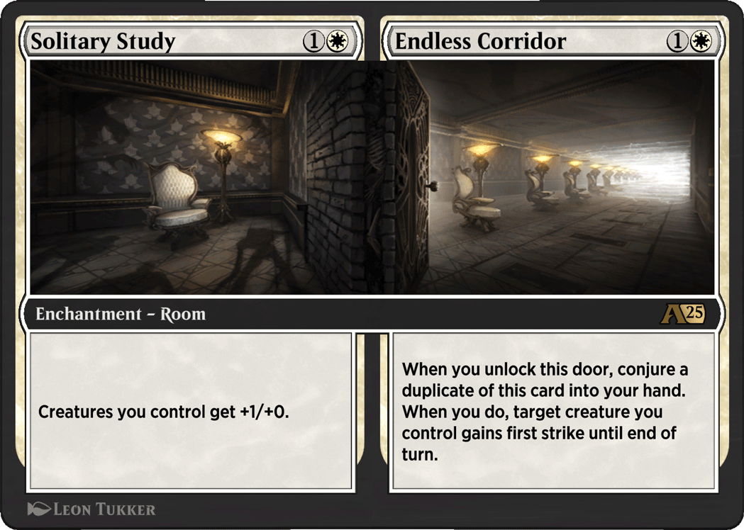 Solitary Study // Endless Corridor Room card from Alchemy: Duskmourn