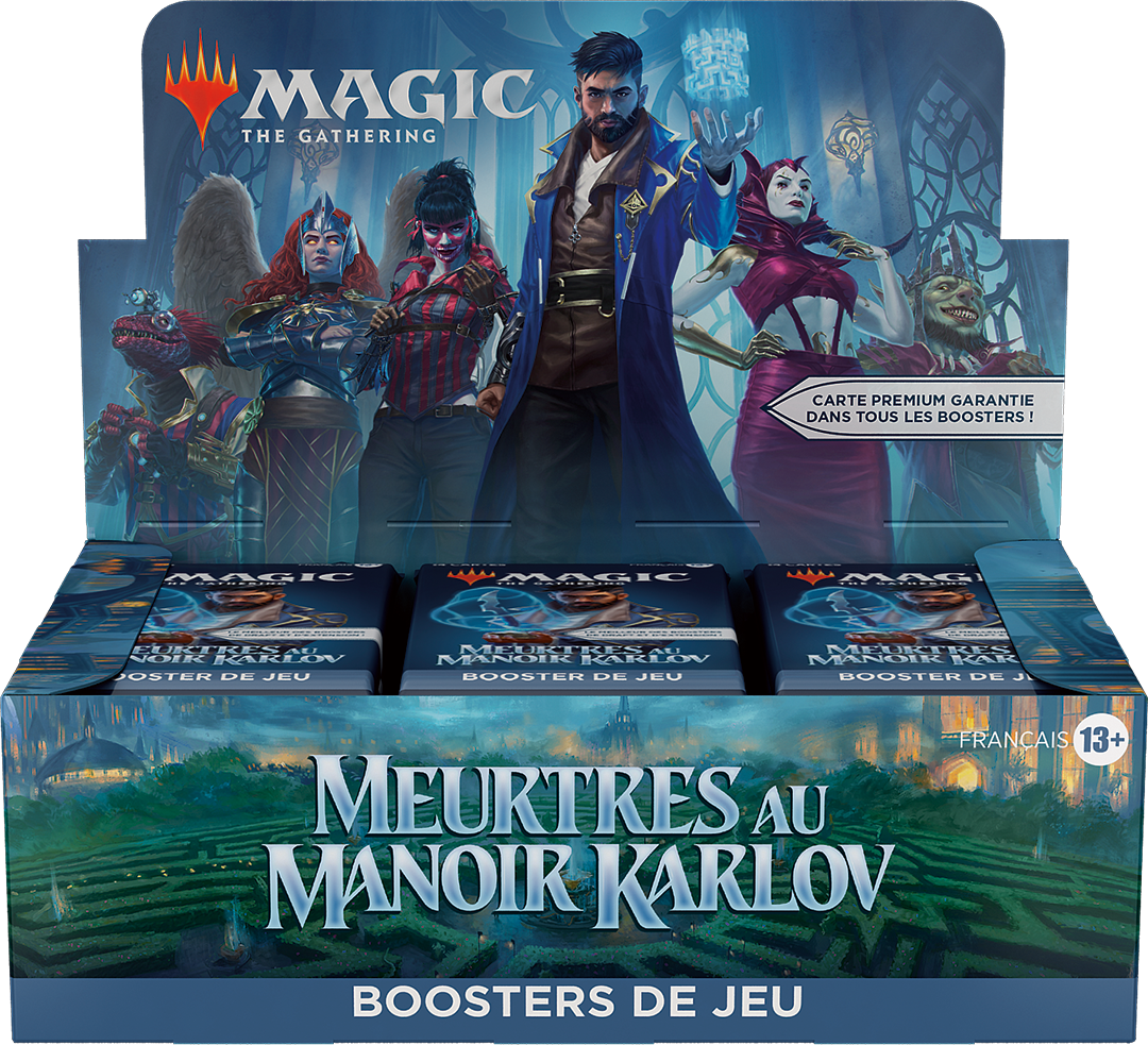 Boîte de boosters de jeu Meurtres au manoir Karlov