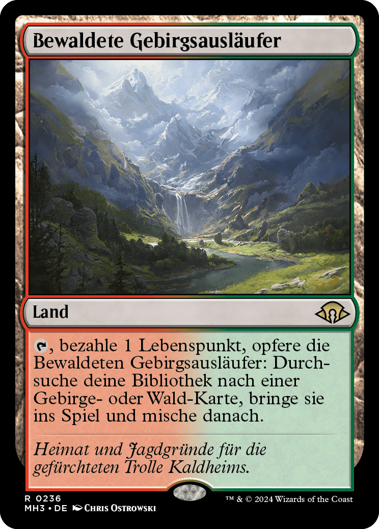 Bewaldete Gebirgsausläufer