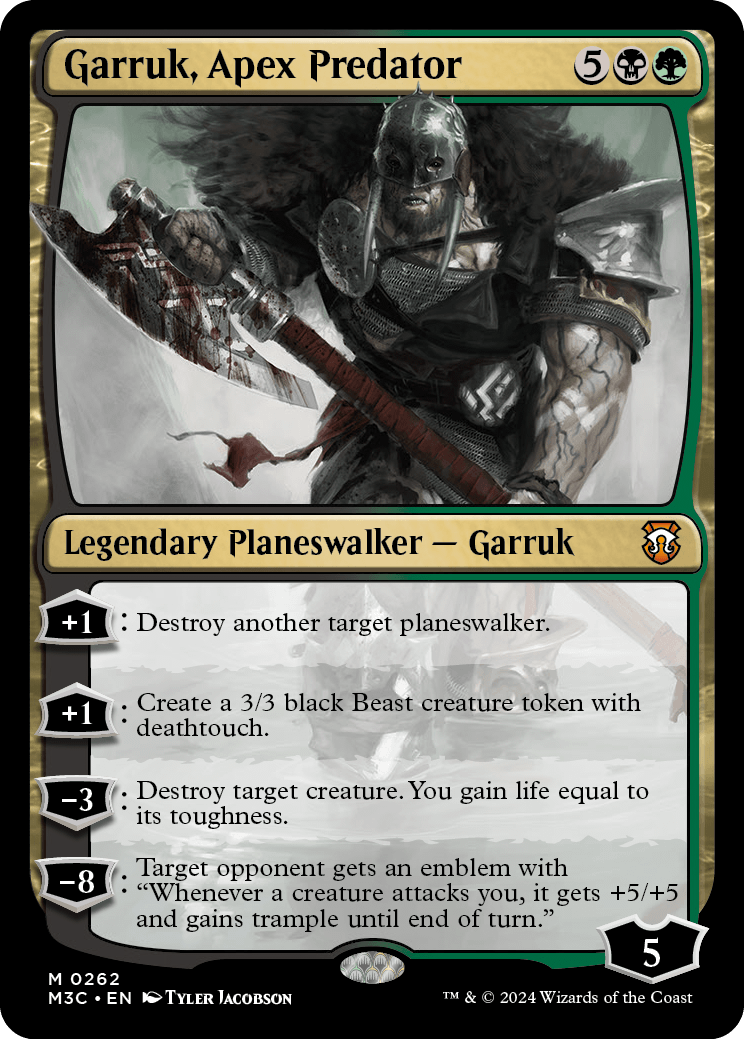 《頂点捕食者、ガラク/Garruk, Apex Predator》 [M3C]