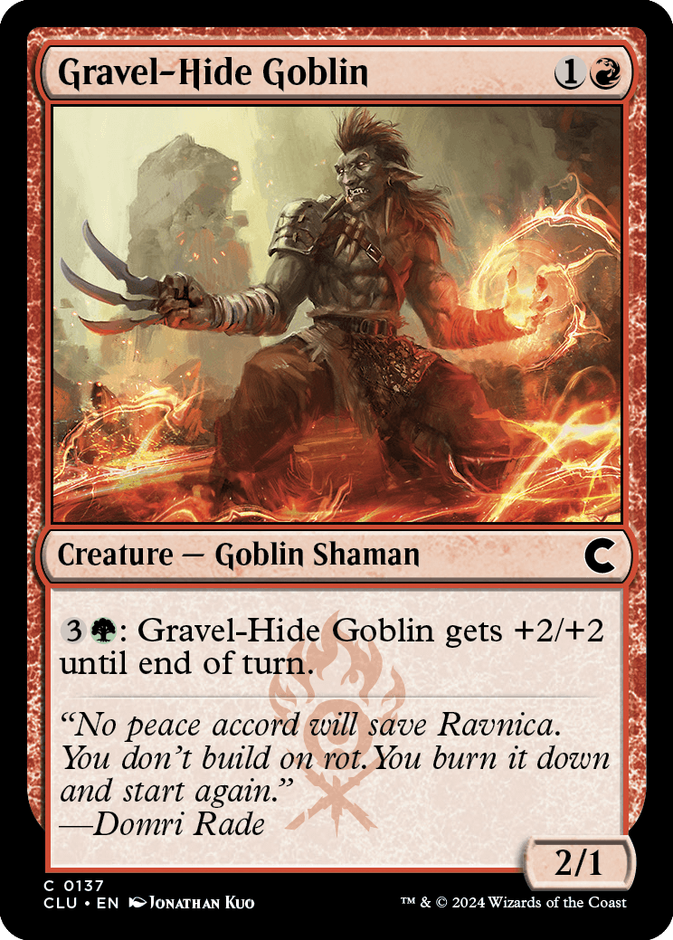 《砂利皮のゴブリン/Gravel-Hide Goblin》 [CLU]