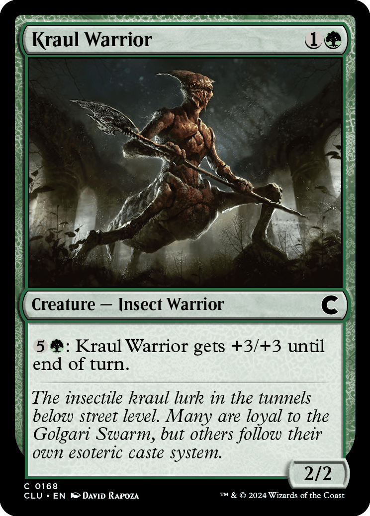 《クロールの戦士/Kraul Warrior》 [CLU]
