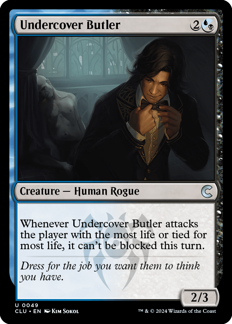 Undercover Butler (card incomum inédito em Magic)