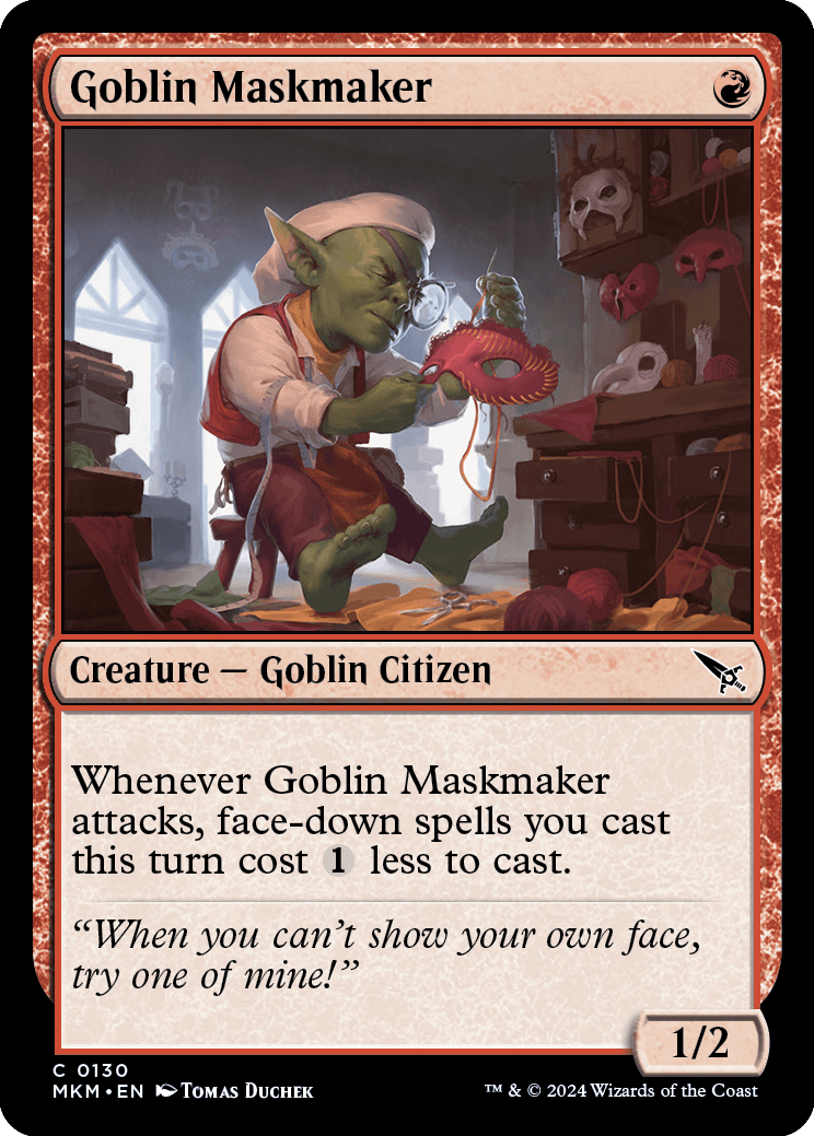 《ゴブリンの仮面職人/Goblin Maskmaker》 [MKM]