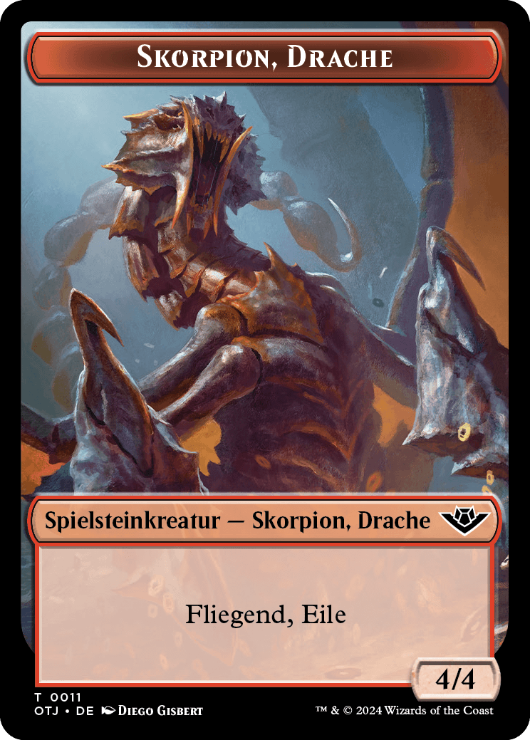 Skorpion-Drache-Spielstein