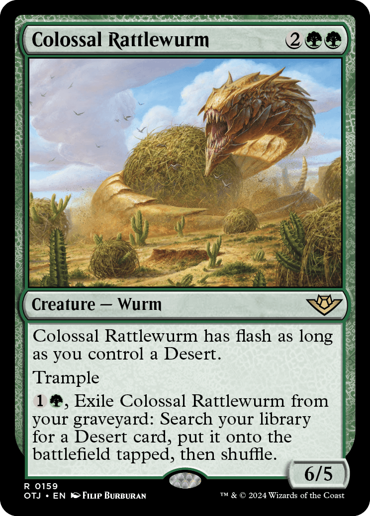 《巨大なガラガラワーム/Colossal Rattlewurm》 [OTJ]