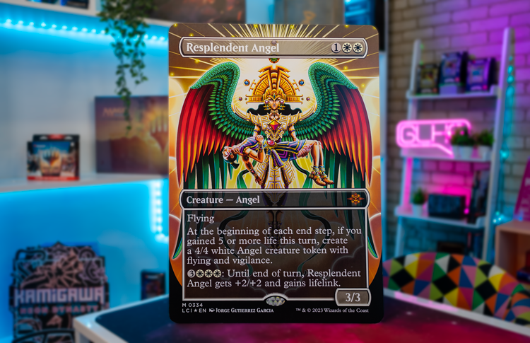 Photo of oversized Magic card, Resplendent Angel